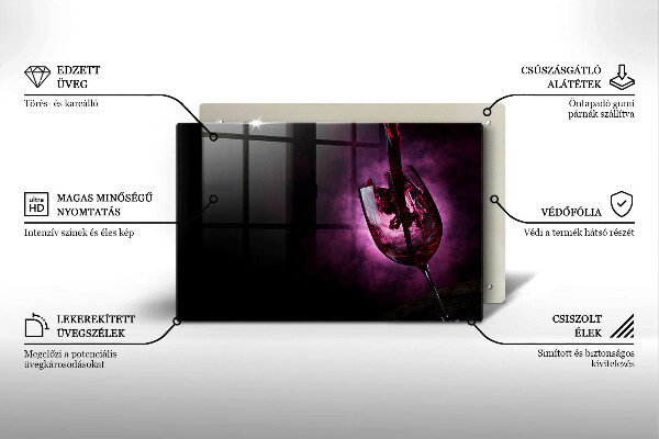 Herdabdeckung Ein Glas Wein