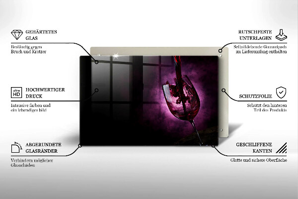 Herdabdeckung Ein Glas Wein