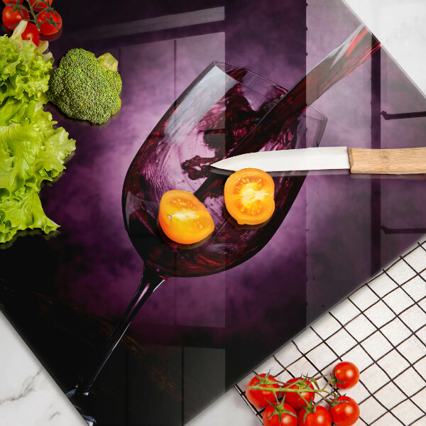 Herdabdeckung Ein Glas Wein