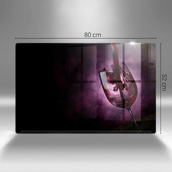 Herdabdeckung Ein Glas Wein