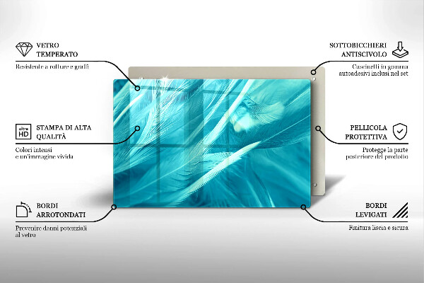 Herdabdeckung Zarte Federn