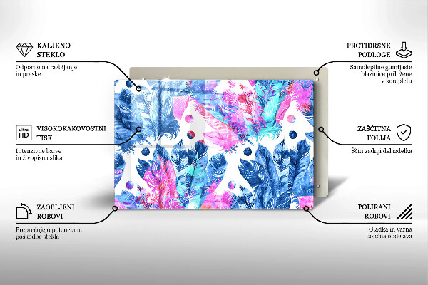 Abdeckung induktionskochfeld Federn-Boho-Illustration