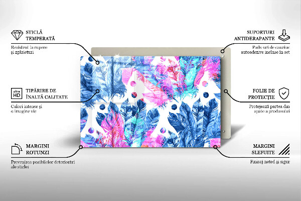 Abdeckung induktionskochfeld Federn-Boho-Illustration