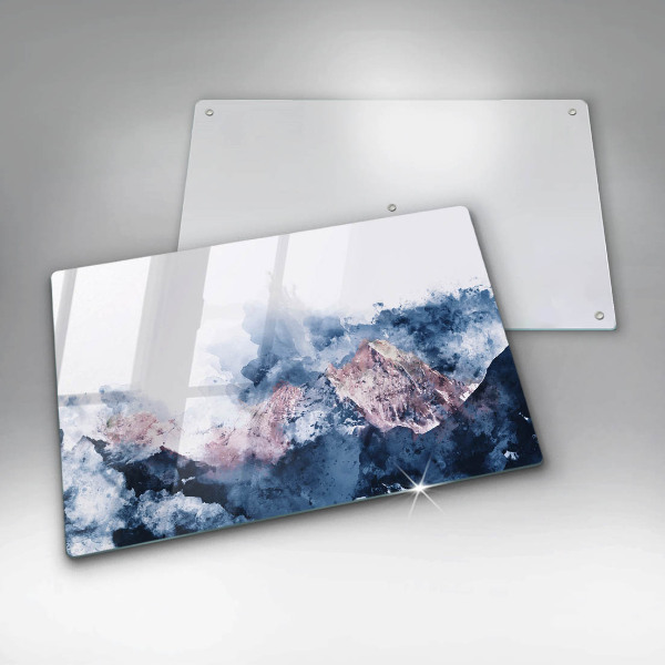 Abdeckung induktionskochfeld Abstrakt bemalte Berge