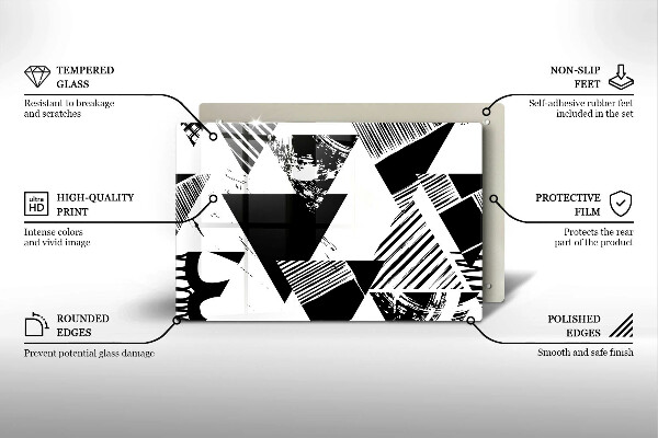 Abdeckung induktionskochfeld Geometrische Dreiecke