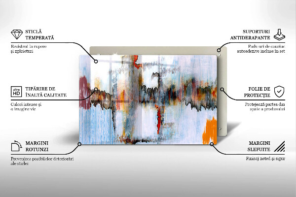 Herdabdeckung Abstraktionsfarben