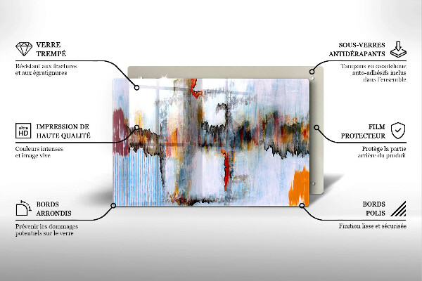 Herdabdeckung Abstraktionsfarben