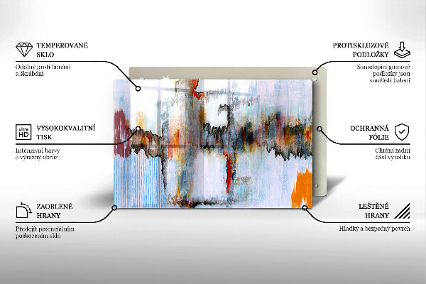 Herdabdeckung Abstraktionsfarben