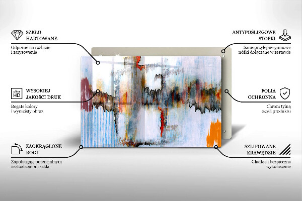 Herdabdeckung Abstraktionsfarben
