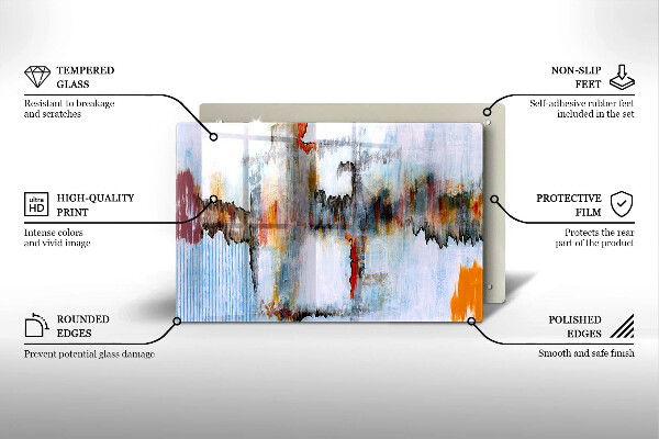 Herdabdeckung Abstraktionsfarben