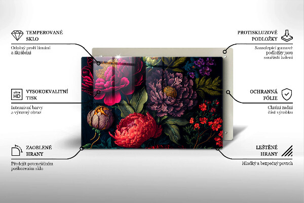 Abdeckung induktionskochfeld Schöne Blumen