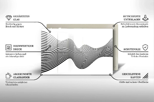 Abdeckung induktionskochfeld Lineare Abstraktion