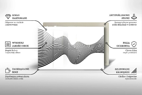 Abdeckung induktionskochfeld Lineare Abstraktion
