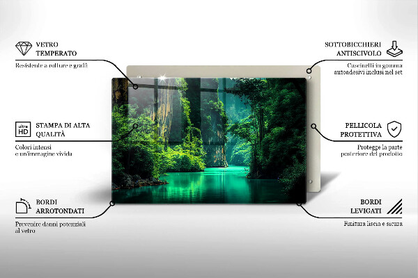 Abdeckung induktionskochfeld Lagunenlandschaft