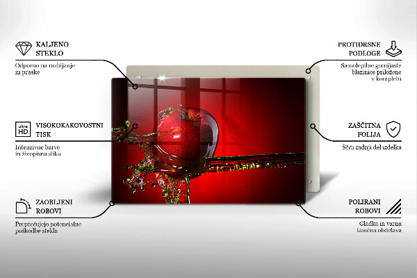 Herdabdeckung Apfelfrucht im Wasser