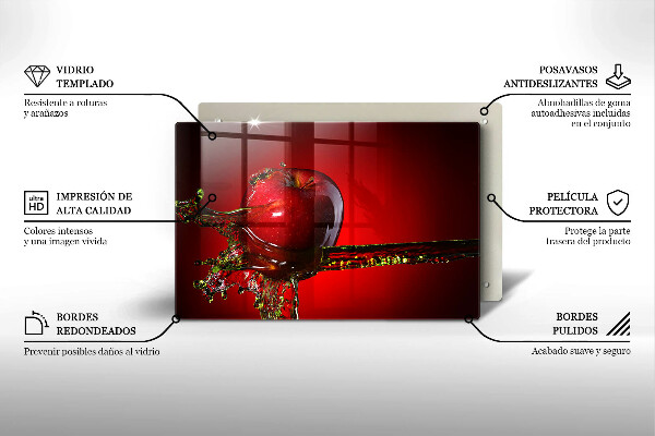 Herdabdeckung Apfelfrucht im Wasser