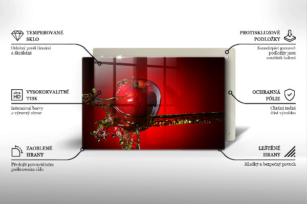 Herdabdeckung Apfelfrucht im Wasser