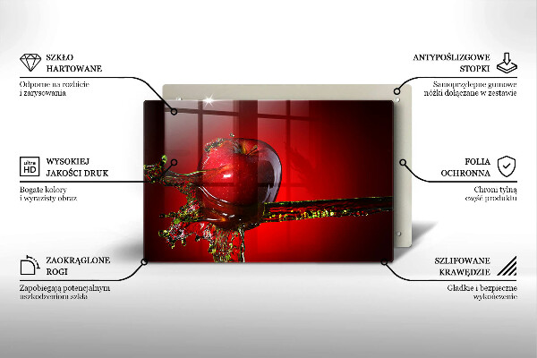 Herdabdeckung Apfelfrucht im Wasser