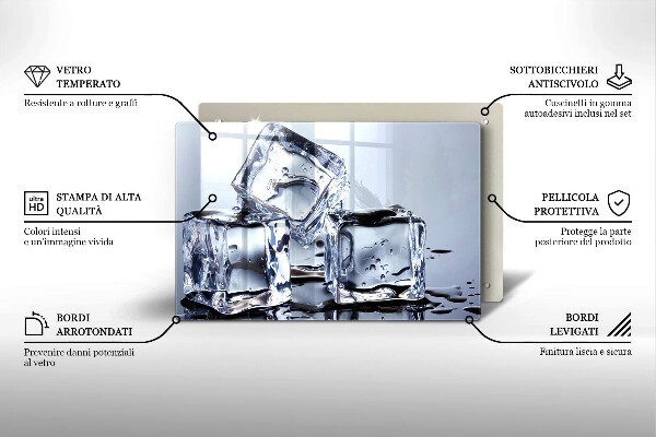 Herdabdeckung Eiswürfel