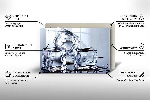 Herdabdeckung Eiswürfel