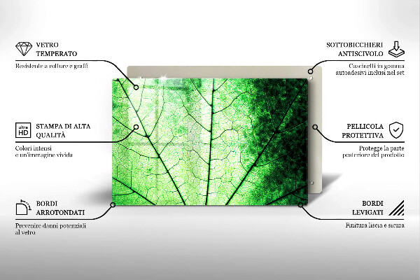 Herdabdeckung Dekoratives Aderblatt