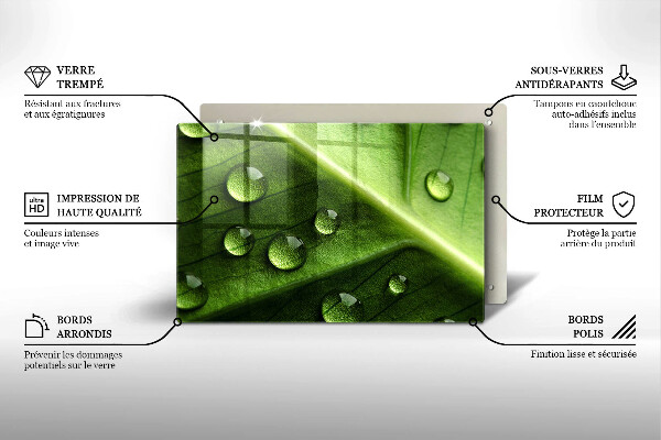 Herdabdeckung Naturtau und Blatt