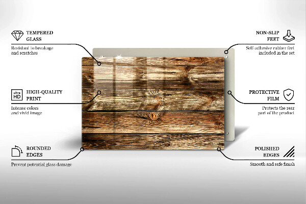 Herdabdeckung Holzplankenstruktur