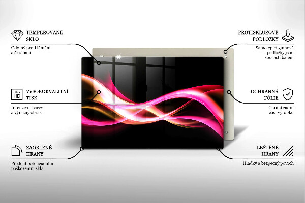 Herdabdeckung Abstrakter Neonrauch