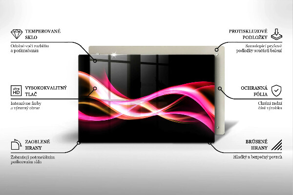 Herdabdeckung Abstrakter Neonrauch
