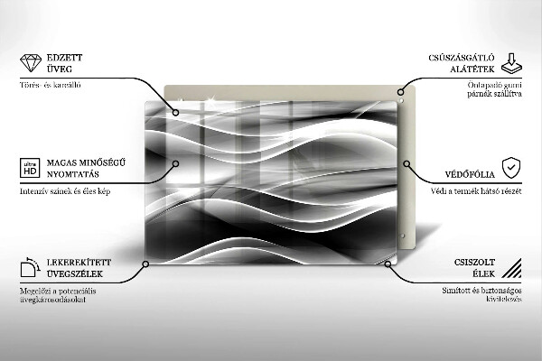 Herdabdeckung Abstrakte Rauchlinien