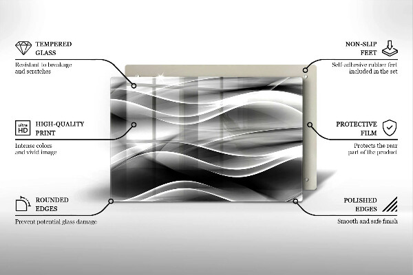 Herdabdeckung Abstrakte Rauchlinien
