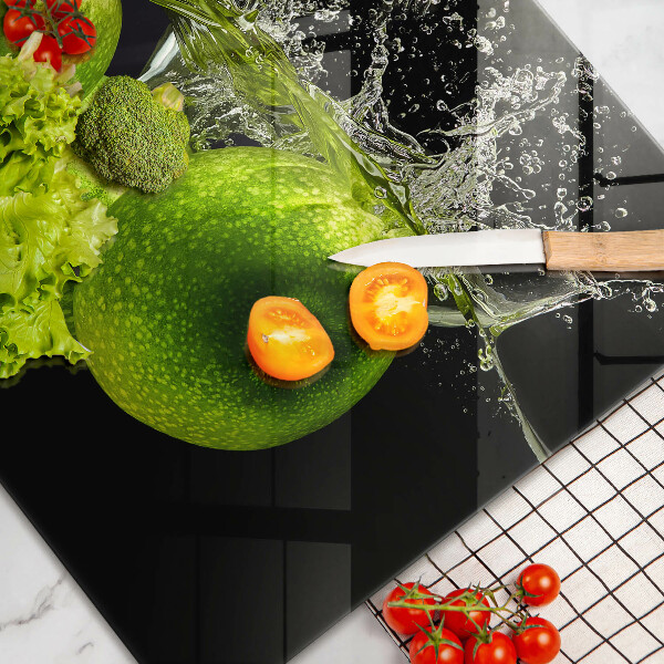 Herdabdeckung Grüne Äpfel und Wasser