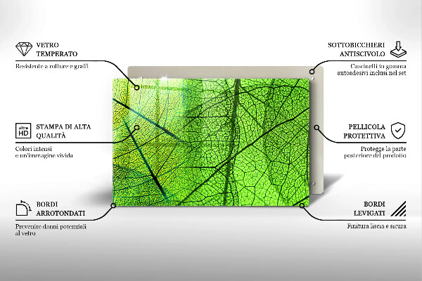 Herdabdeckung Naturblattadern