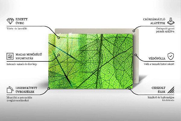Herdabdeckung Naturblattadern