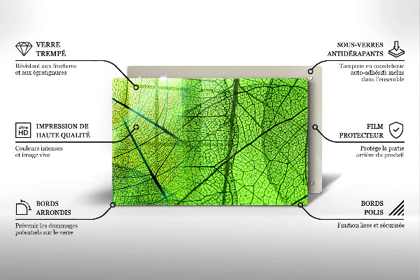 Herdabdeckung Naturblattadern