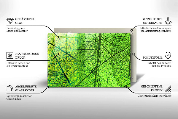 Herdabdeckung Naturblattadern