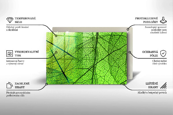 Herdabdeckung Naturblattadern