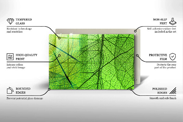 Herdabdeckung Naturblattadern