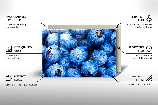 Herdabdeckung Saftige Blaubeeren