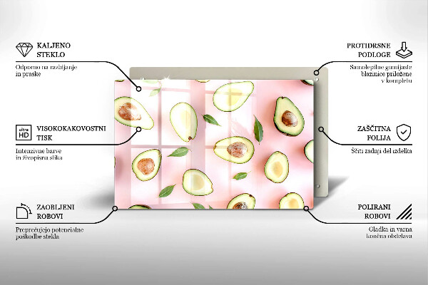 Herdabdeckung Avocado-Muster