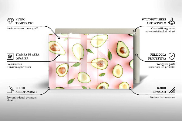 Herdabdeckung Avocado-Muster