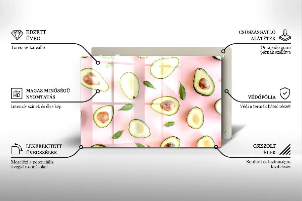 Herdabdeckung Avocado-Muster