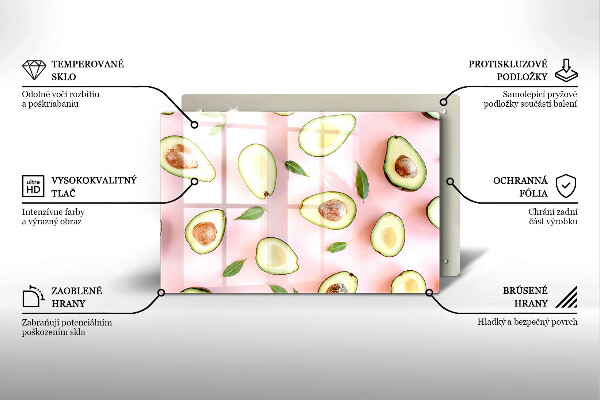 Herdabdeckung Avocado-Muster