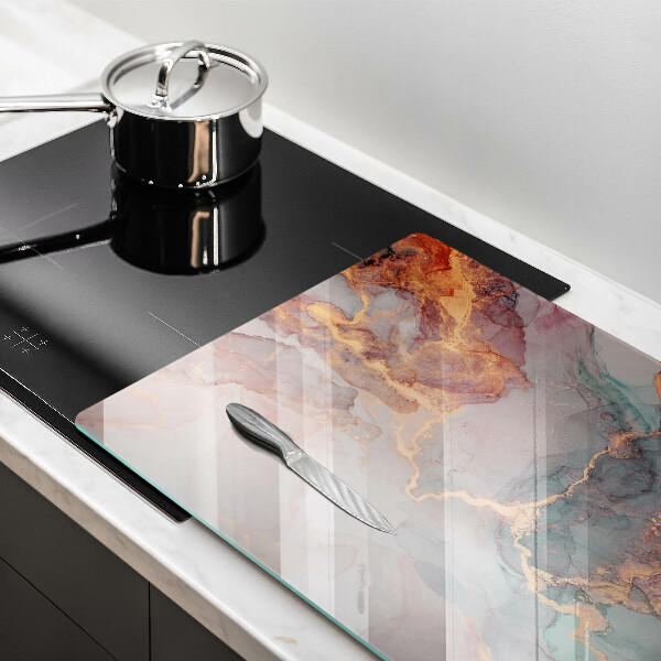 Herdabdeckung Marmor mit Gold