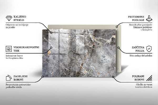 Herdabdeckung Steinstruktur
