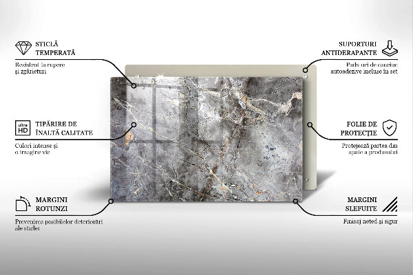Herdabdeckung Steinstruktur