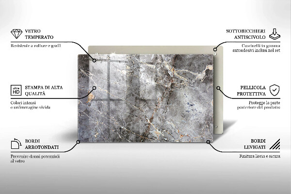 Herdabdeckung Steinstruktur