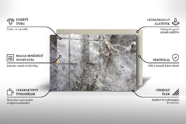 Herdabdeckung Steinstruktur