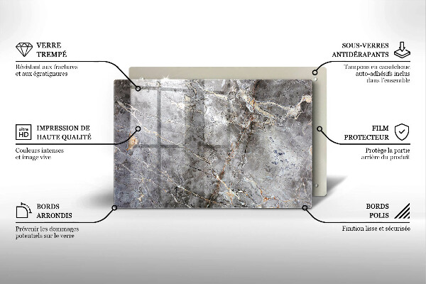 Herdabdeckung Steinstruktur