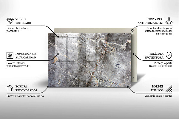 Herdabdeckung Steinstruktur